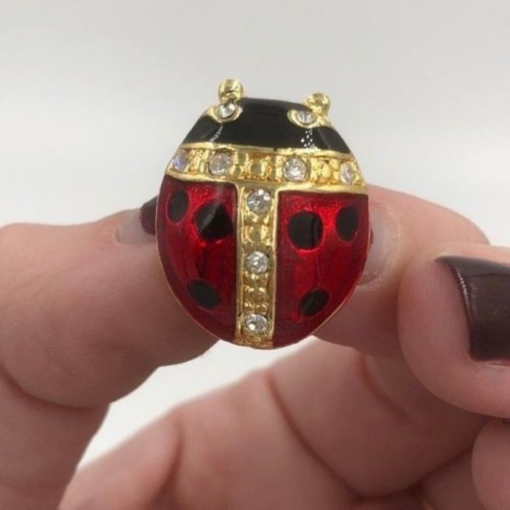 Vintage Lady Bug Brooch Pin